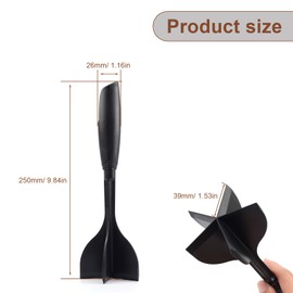 SHENGYIG Minced Meat Slicer, Heat Resistant Spatula for Minced Meat, Nylon Minced Meat Chopper, Black, 25 cm Long, for Mixing Minced Meat, Potatoes and Fruits