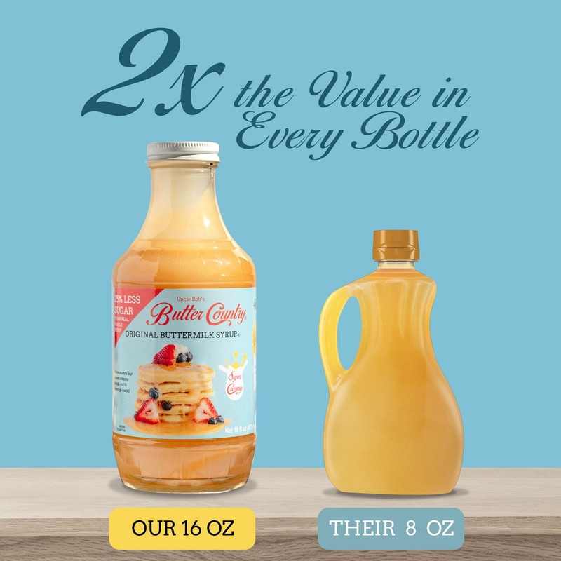 Uncle Bob's Butter Country Original Buttermilk Syrup for Pancakes and