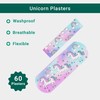 60 Individually Wrapped Children’s Unicorn Plasters – Breathable, Flexible and
