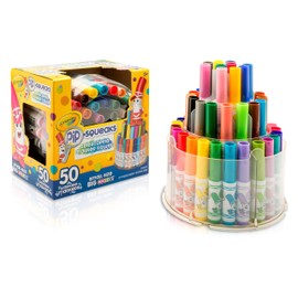 Crayola Pip Squeaks Washable Marker Set, 50 Classic Colors, Gift for Kids, Age 5, 6, 7, 8