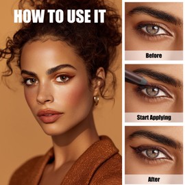 Pricyru 24 Hr Waterproof Eyeliner Double Sharpenable Eye Pencil, No Smudging, Fading, Smooth and Easy to Color (Black+purple red)