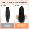 28inch Drawstring Ponytail Extension,Black Hair Extensions For Women,Long Curly Ponytail