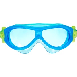 Zoggs Kids' Phantom Mask with UV Protection And Anti-fog Swimming Goggles, Blue/Green/Yellow, 0-6 Years