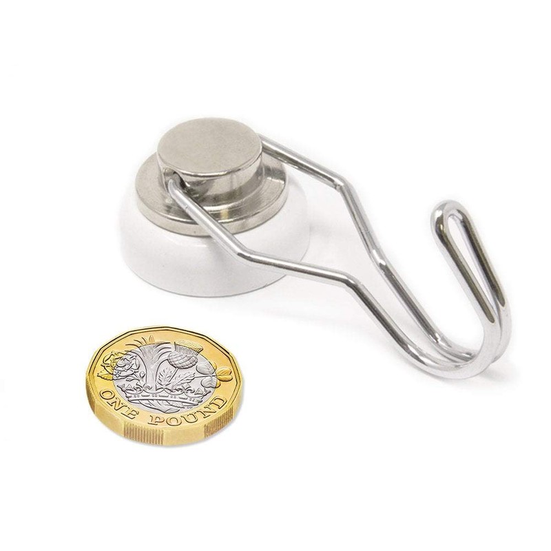 first4magnets™ White Swivel Hook for Holding Rope, Wires and Clothing