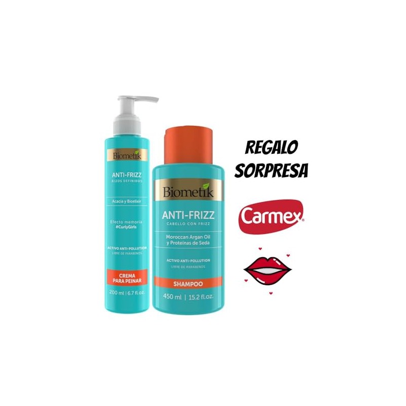 Biometik Kt Shampoo y Crema para Peinar + Balsamo Carmex