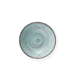 BRANDANI 55975 Serendipity Turquoise Stoneware Soup Plate, Multi-Colour