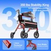 SUCCU Walkers for Seniors with Seat, 8" All-Terrain Rollator Walker,