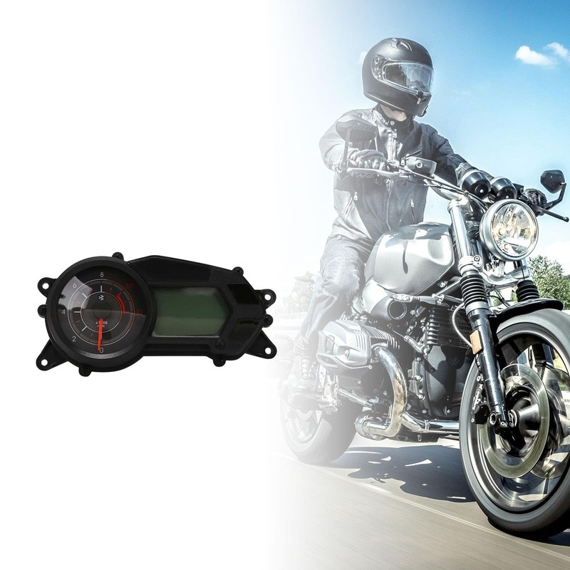 Ronyme Motorcycle Gauge Cluster Accessories Compatible Black Odometer for Pulsar