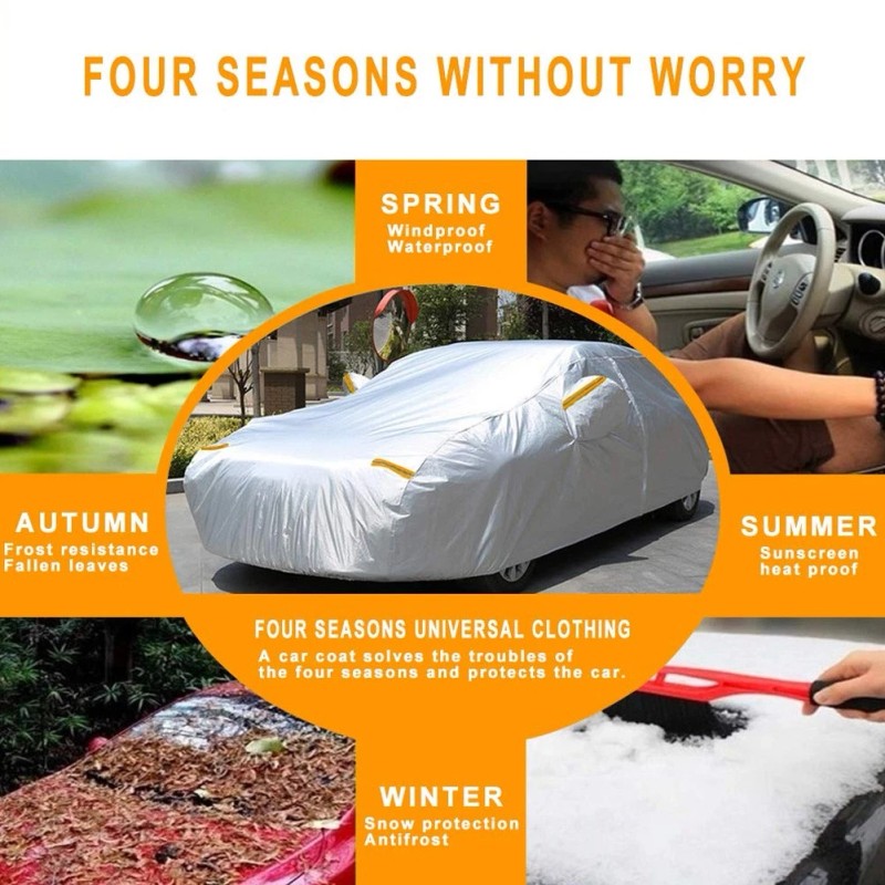 NEVERLAND Full Sedan Car Cover Waterproof All Weather Dust Sun