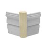 45 Degree Poplar Outside Radius Corner Base Block | 3/4"