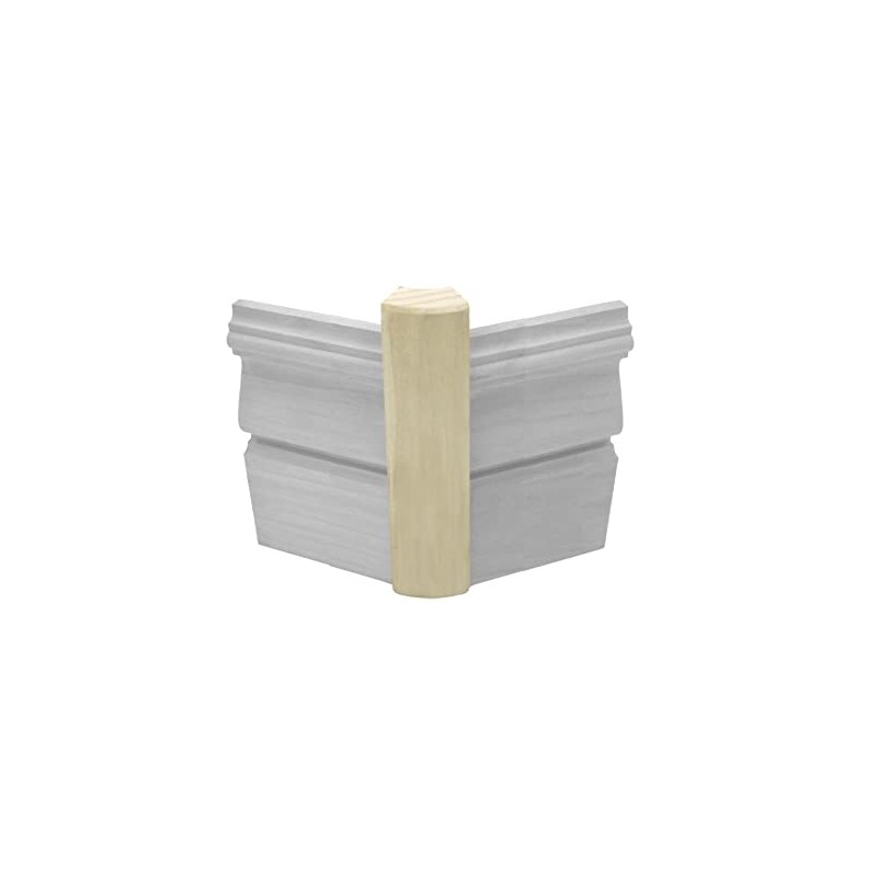 45 Degree Poplar Outside Radius Corner Base Block | 3/4"