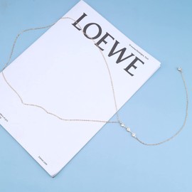 Inilbran Boho Rhinestone Back Necklace Long Crystal Back Necklace Chain Gold Rhinestone Back Chain Necklace Vintage CZ Body Chains Necklaces Summer Body Jewellery for Women and Girls