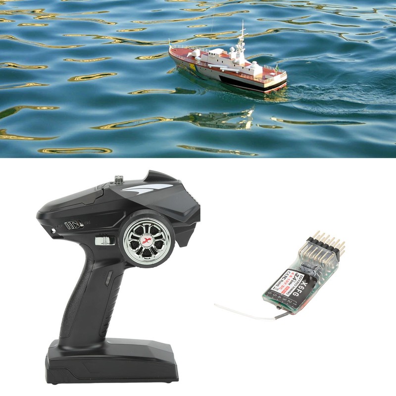 RC Transmitter Black 2.4G 6CH Sensitive Remote Controller With Receiver