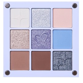 Beauty Creations - Magnetic Shadow Palette Denim Blues, Paleta De Sombras 9 Colores Con Tonos Azules Neutros Mate Shimmer, Alta Pigmentación, Larga Du