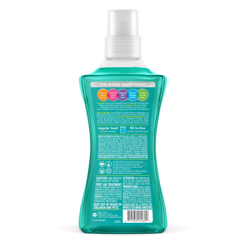 Method Liquid Laundry Detergent; Beach Sage Scent, Stain Remover; ;