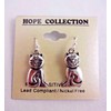 Hope Collection Cat Lover's Earrings Dangle Silver Base Metal Nickel