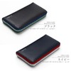 GROOVE GEAR ggs-1016 Men's Long Wallet, Saffiano Leather, Color Tape,