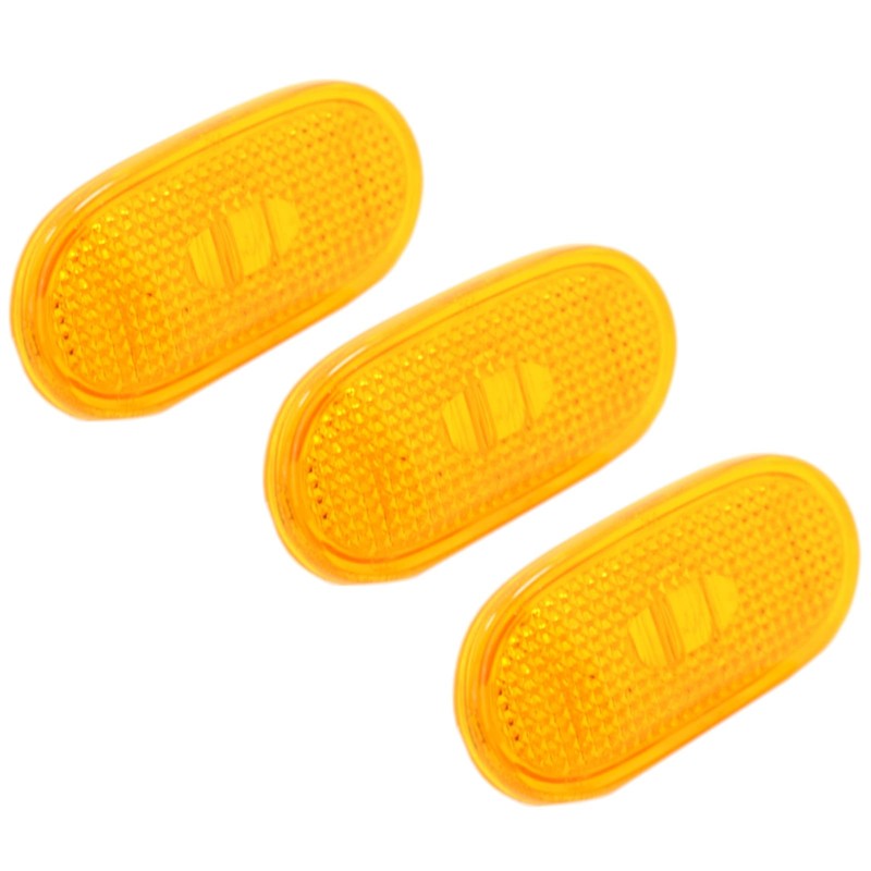 BIAREN 3x Side Marker Light Lamp Lens Amber For Mercedes