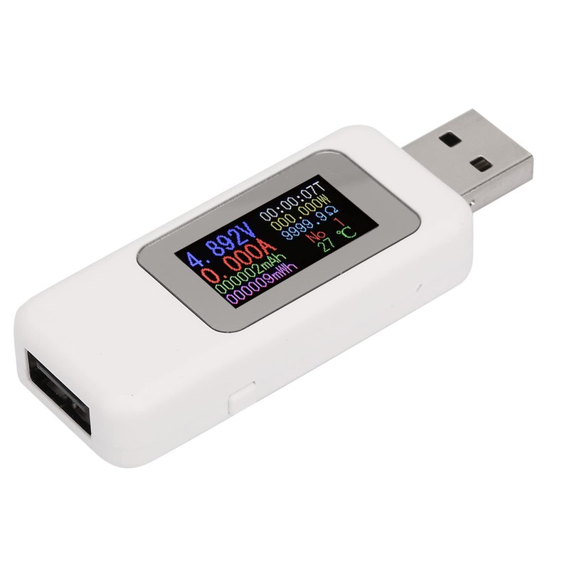 Risegun USB Tester Meter, Digital Colour Display Multimeter Voltage Tester