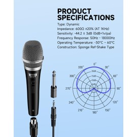 Moukey Dynamic Microphone with 13ft Cable Karaoke Microphone Metal Hand Held Heart Shape Wired Microphone for Singing Stage Party Karaoke Machine PA System Amplifier Mixer Silver