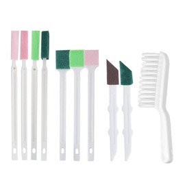 10 Pcs Household Cleaning Brushes Kit Mini Detail Crevice Cleaning Brushes Mini Bottle Brush for Small Holes Corner Keyboards Bottle Tile and Hard to Reach Places