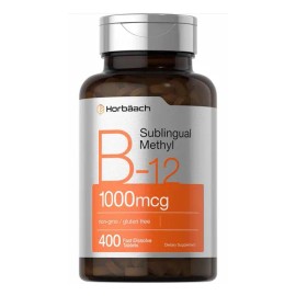 Vitamina B12 1000mcg (400 Tabletas) Metilcobalamina Horb Sabor Berry