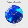 Ergocar Glass Wall Clock Silent Scanning Mechanical Round Glass Wall