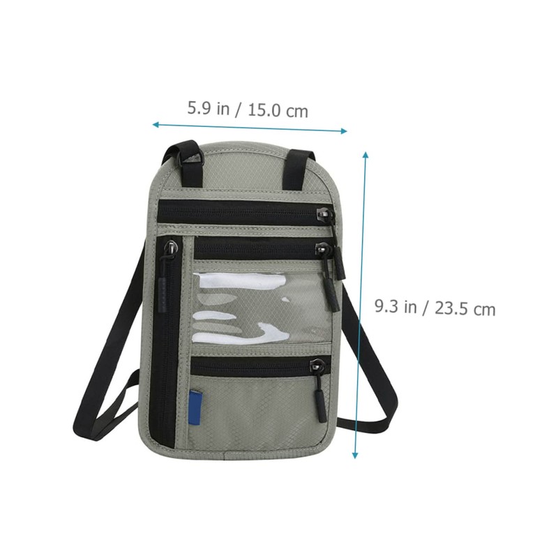 Mipcase Travel Neck Wallet Blocking Passport Holder Neck Pouch with