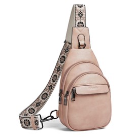 Shrrie Small Sling Bag for Women, Vegan Leather Crossbody Bags for Women Trendy Crossbody Purse Chest Bag for Travel