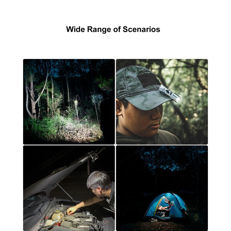 LOOP GEAR SK03 EDC Flashligh, AA Rechargeable LED Flashlight Battery