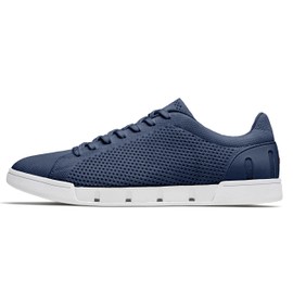 SWIMS Men’s Lightweight Breeze Tennis Knit Machine-Washable Sneakers, Core-Navy/White, 7