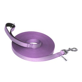 Wolfone Recall Lead for Dogs, Nylon 4 Reflective Wire Recall Dog Lead with Soft Padded Handle Training Lead for Outdoor Exercise 3 m Purple