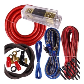 Complete 3500W to 6500W Gravity 4 Gauge Amplifier Installation Wiring Kit Amp PK3 4 Ga Red - for Installer and DIY Hobbyist - Perfect for Car/Truck/Motorcycle/RV/ATV