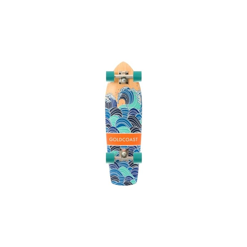 Goldcoast Skateboards Cruiser Complete Skateboard (Swell, 27")