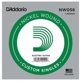 D'Addario .056 Gauge Nickel Wound Electric Guitar Single String D'Addario NW056