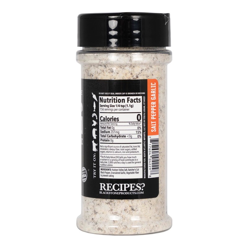Blackstone 4229 Salt Pepper Garlic (SPG) Seasoning Cooking Chicken, Beef,