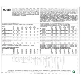 Mccall's Patterns 7387, Misses Top,Tunic,Dresses and Belt,Sizes, Multi-Colour, ZZ (LRG-XLG-XXL)