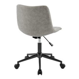 npd furniture and more Clarke PU Swivel Office Chair, Vintage Mist Gray