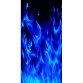Blue Flames Cornhole Board Decal Wrap Skin Set-2 Decals (Non-Laminated)