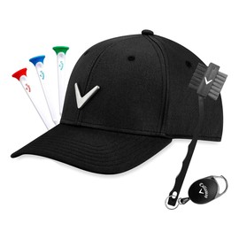 Callaway Unisex's Black Golf Hat Gift Set, One Size