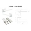 HEXIM Ricardo Borelli Q01 Door Handle, Toilet / Bathroom Door