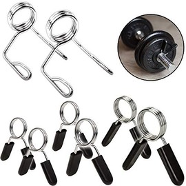 C.P. Sports Pair of Spring Locks, Dumbbell Clasps, 25 mm, 28 mm, 30 mm, 50 mm Diameter, Spring Clasps, Spring Clip for Barbell Bars