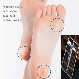 Exfoliating Ingrown Toenail Removal Pedicure Knife,Decorative Foot Knives for Ingrown Callus Shaver Feet Nail Correction Pliers Scissors Corn Remover With Storage Bag (2)