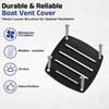 uxcell 2 Pcs Boat Vent Cover, 3.35x3.35 Inches Plastic Louvered