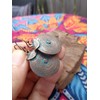 Grooved copper patina circles: small earrings