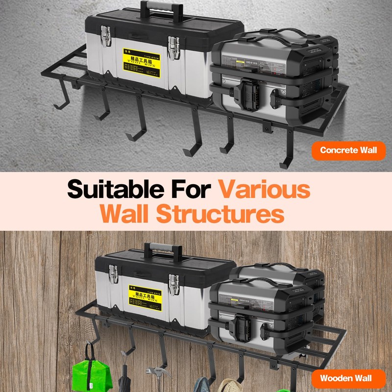 Colinktool Garage Wall Shelving, 1X4 ft Garage Storage Rack,Heavy Duty