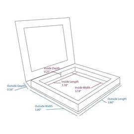 Z Palette Small Black Magnetic Makeup Palette with Clear Window, Empty Magnetic Palette for Eyeshadows, Powders, Customizable Beauty Organizer