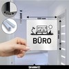Türschilder24 Aluminium Dibond Door Sign 120 x 120 x 3