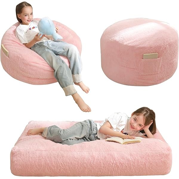 MAXYOYO Bean Bag Chair Bed for Kids, Convertible Bean Bag