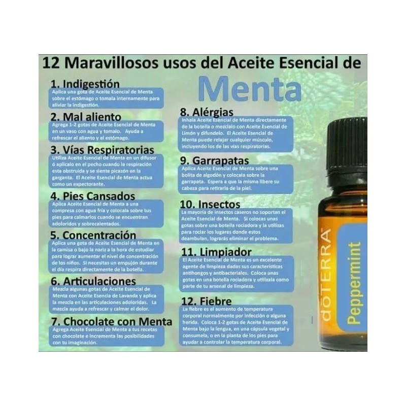 Doterra Aceite Esencial Menta Doterra 15ml Digestion/energía +regalo
